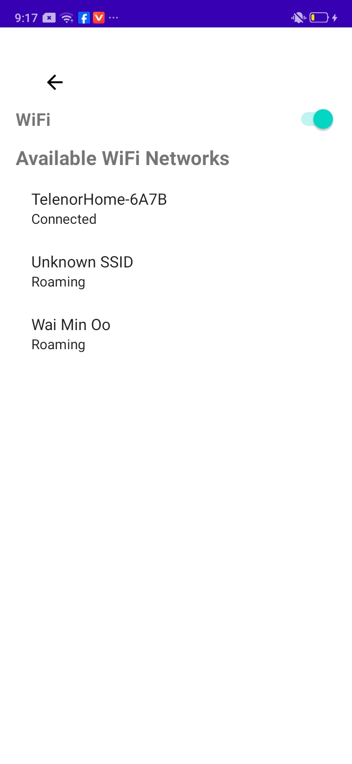 WiFi Manager Screenshot